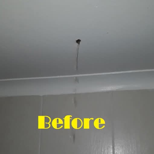 Water leaking through ceiling